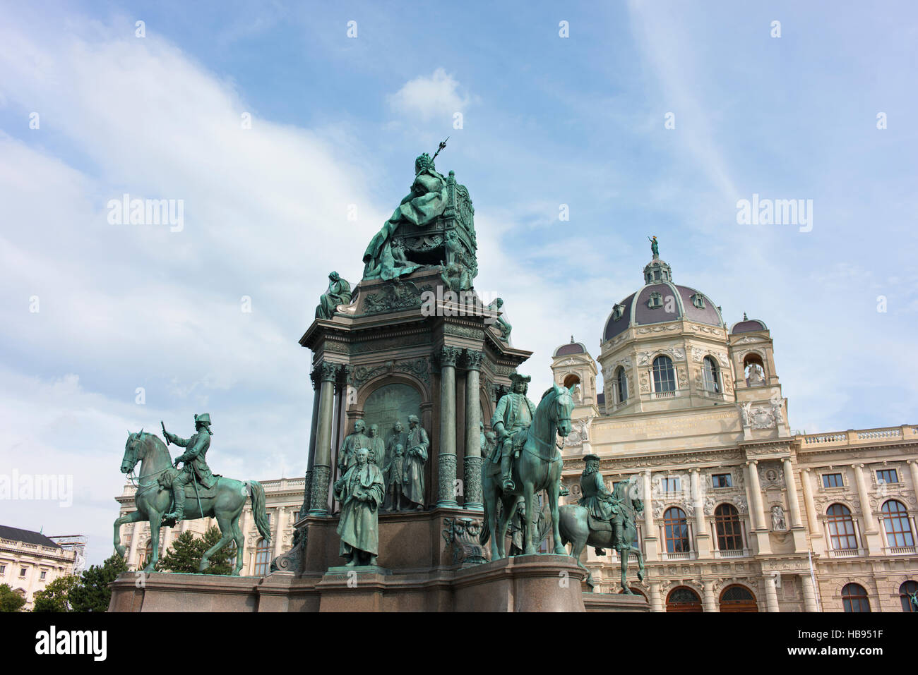 Musée d'Histoire Naturelle et Maria Theresien Platz. Banque D'Images