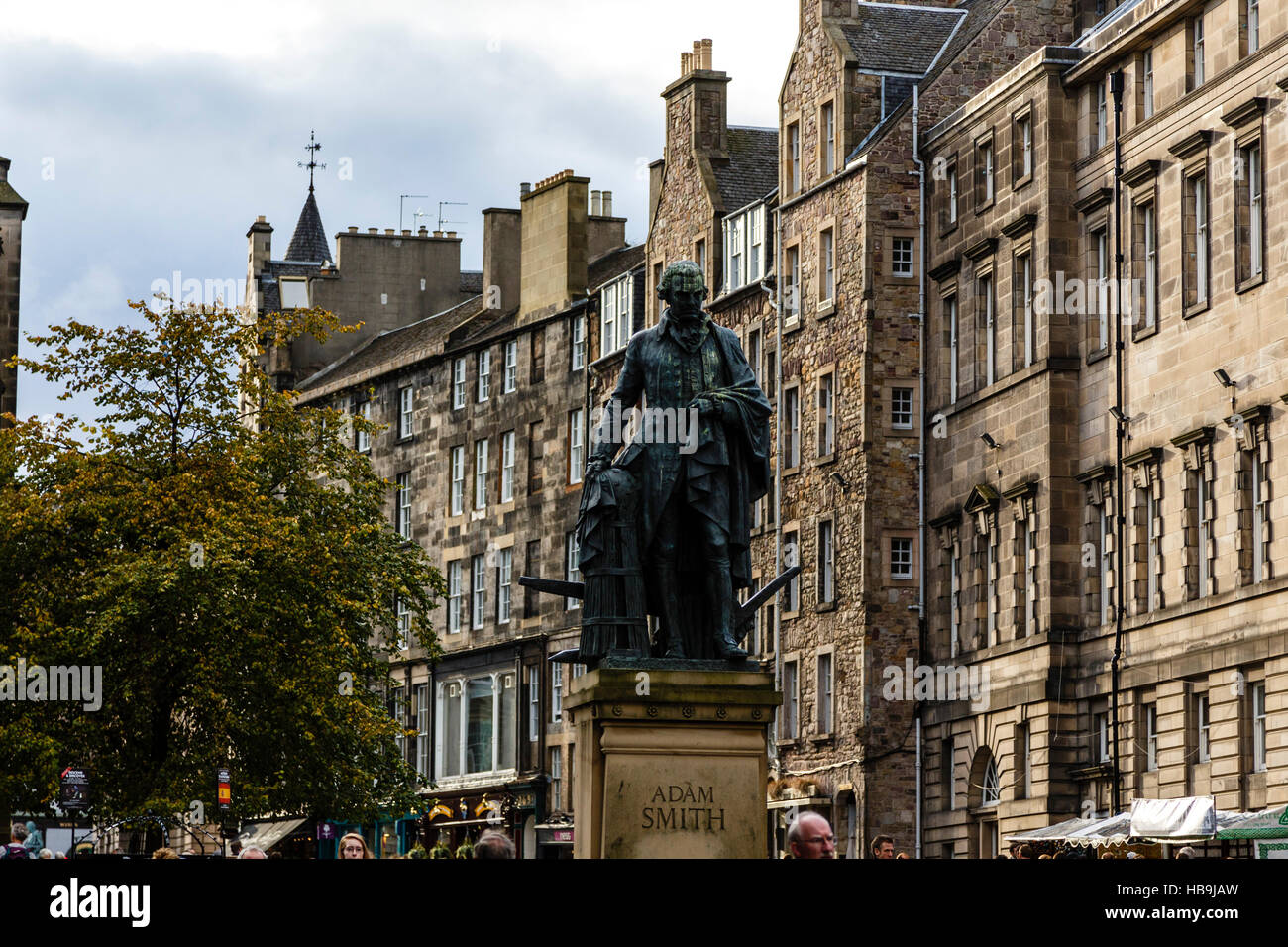 Statue d'Adam Smith, économiste, Édimbourg, Écosse Banque D'Images