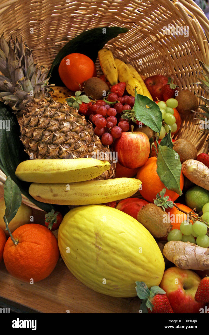 Le panier de fruits panier de fruits Banque D'Images