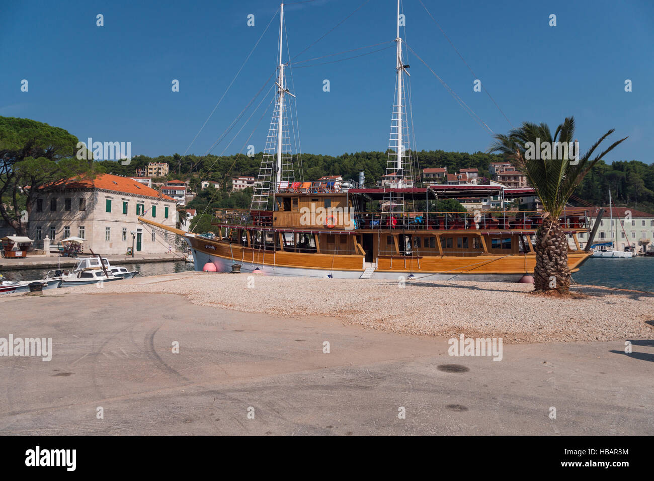 Jelsa, Riviera de Makarska, Croatie Banque D'Images
