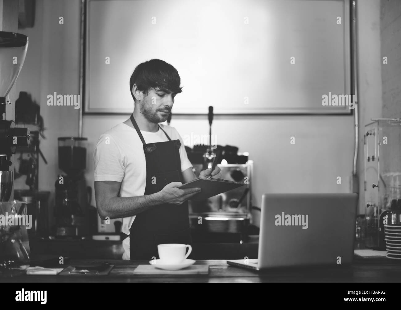 Café Barista Cafe Restaurant Café de l'aire de service Concept Banque D'Images