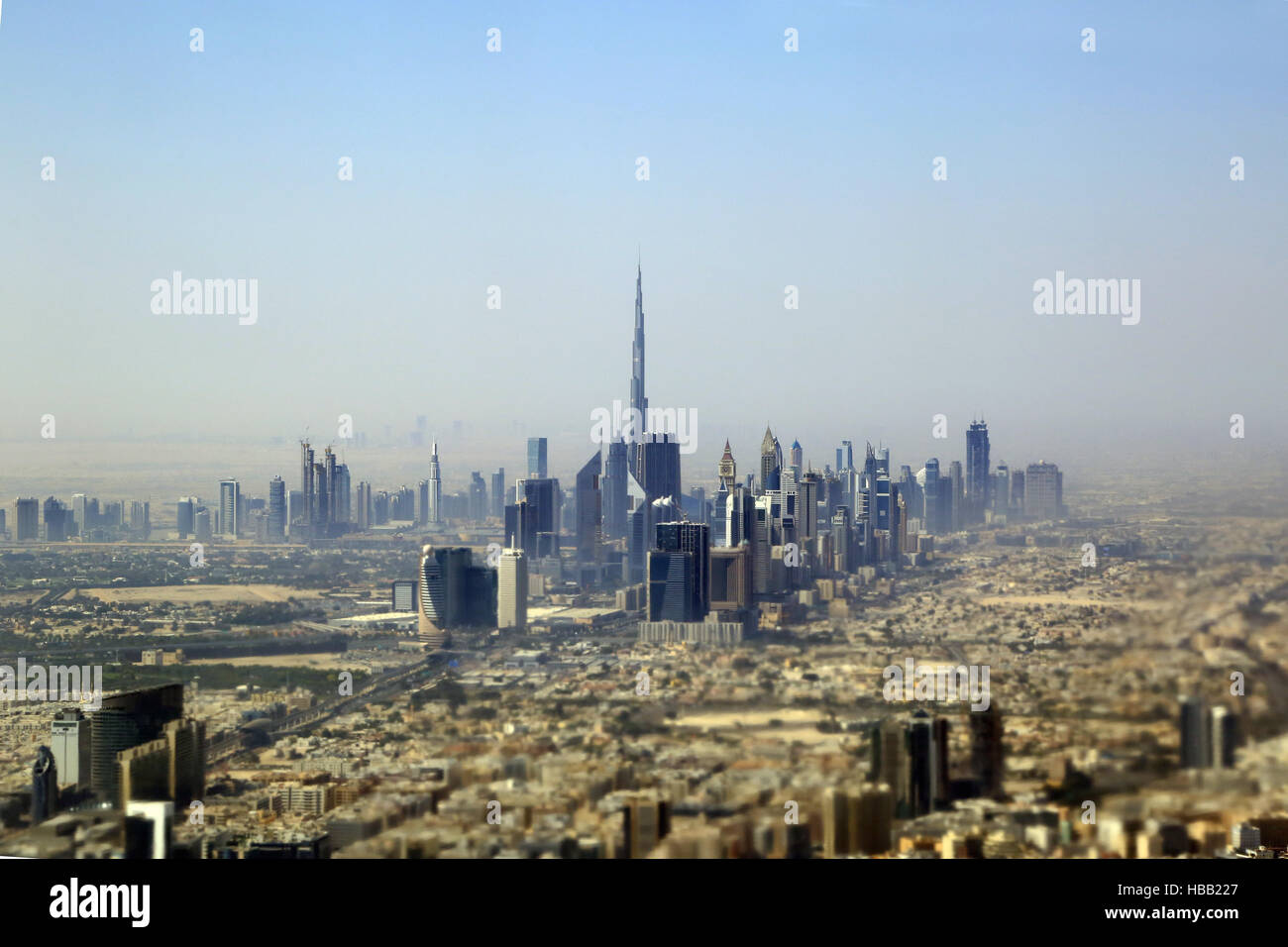 Dubaï, Burj Khalifa avec skyline Banque D'Images