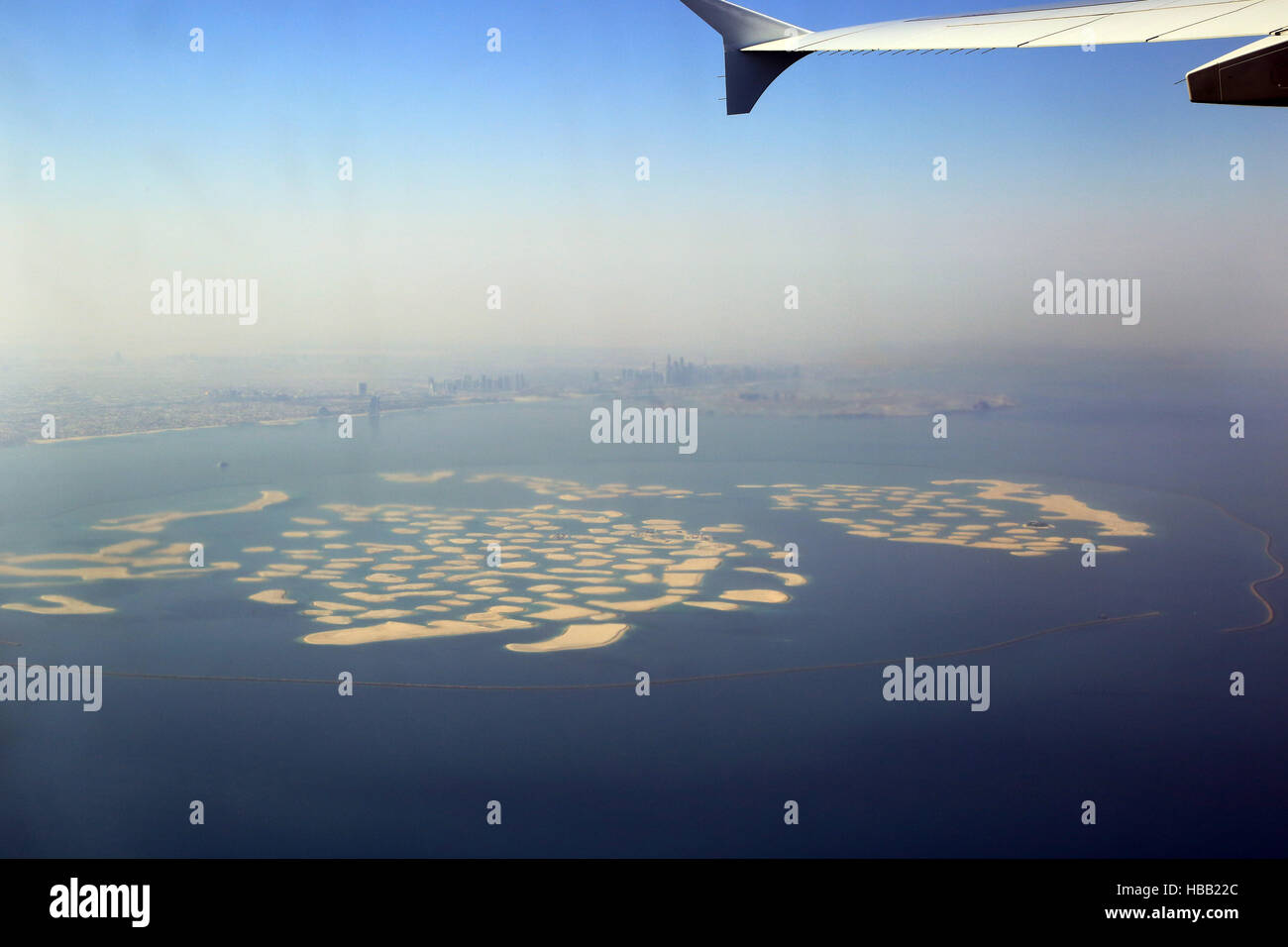 Dubaï, les îles artificielles Banque D'Images