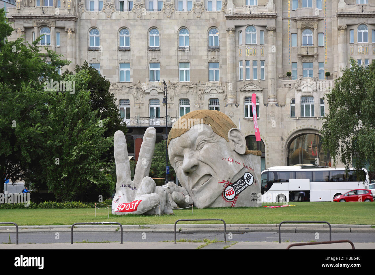 Sculpture géante à Budapest Banque D'Images