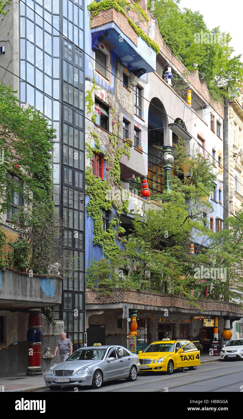 Hundertwasserhaus Vienna Banque D'Images