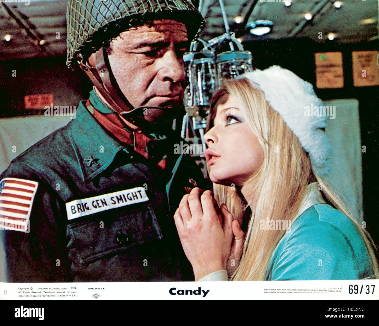 Bonbons, Walter Matthau, Ewa Aulin, lobby card poster art, 1968. Banque D'Images