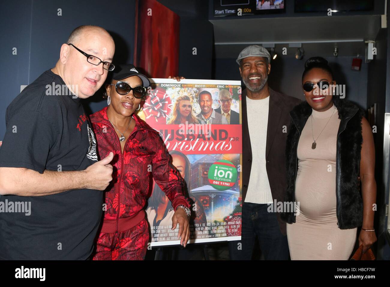 Encino, USA. 4 Décembre, 2016. David DeCoteau, Vivica A. Fox, Ricco Ross, Ciarra Carter à 'un mari pour Noël' Dépistage, Laemmle, Encino, CA. Credit : Priscilla Grant/Everett Collection/Alamy Live News Banque D'Images