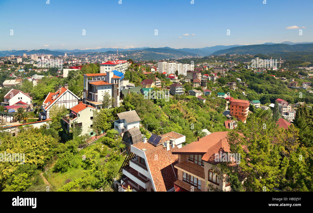 Vue de la ville de Sotchi. Banque D'Images