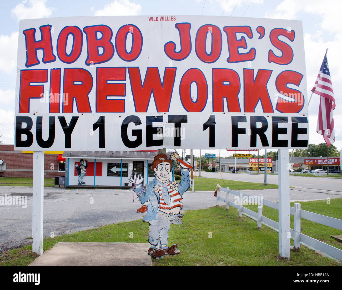 Joes Hobo dans Fireworks Walterboro en Caroline du Sud Banque D'Images