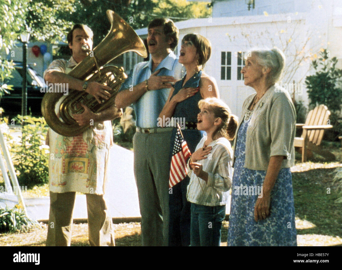 Ma fille, à partir de la gauche : Dan Aykroyd, Richard Masur, Jamie Lee Curtis, Anna Chlumsky, Ann Nelson, 1991, © Columbia/avec la permission d'Everett Banque D'Images