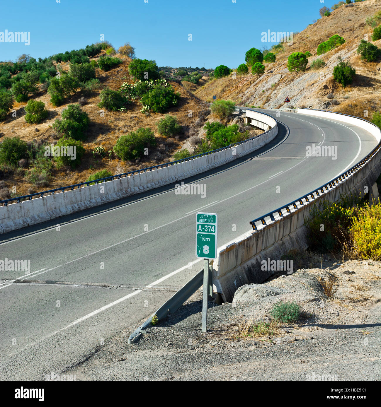 Route asphaltée en Espagne Banque D'Images
