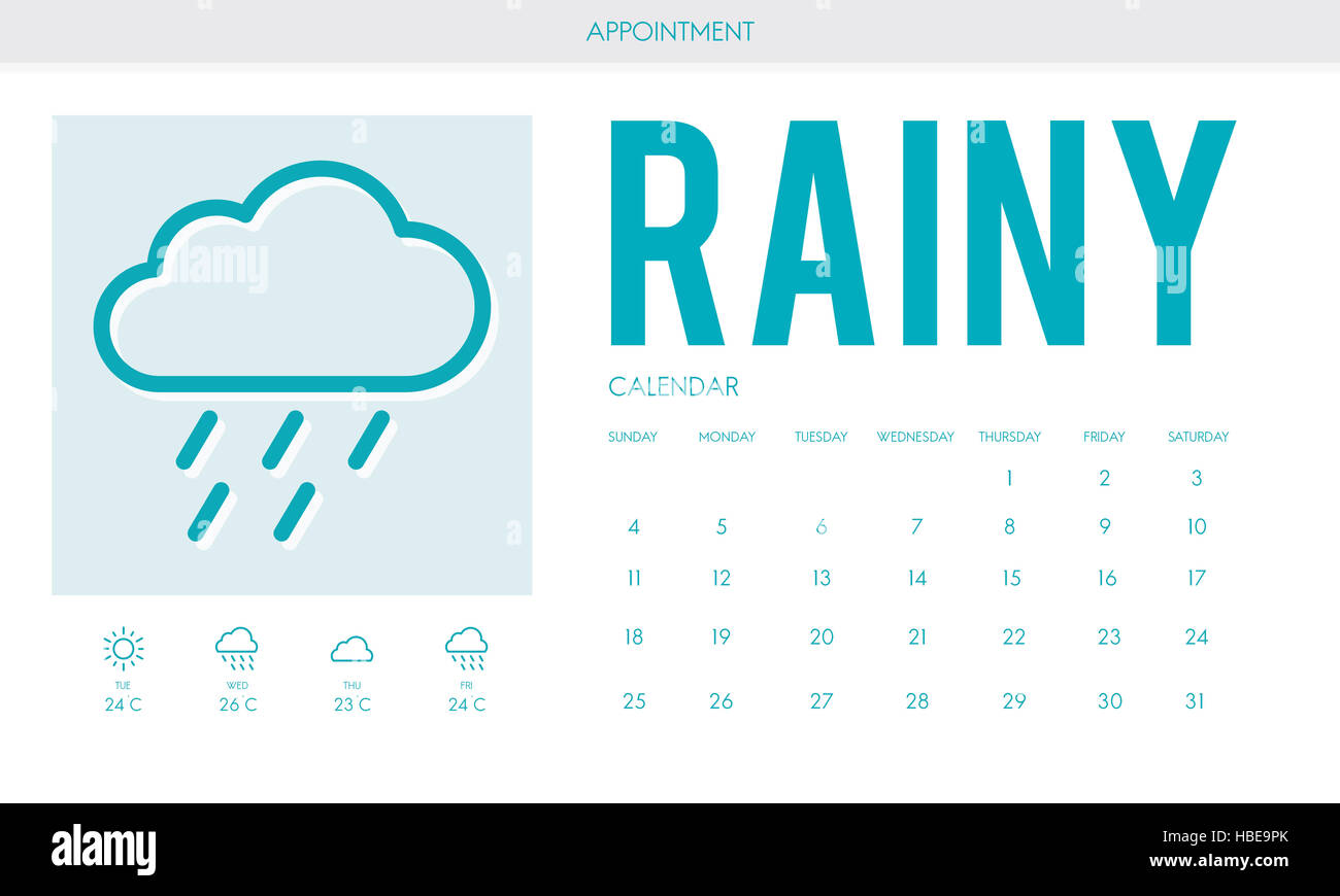 Prévision des pluies pluie Météo Concept Cloud Banque D'Images