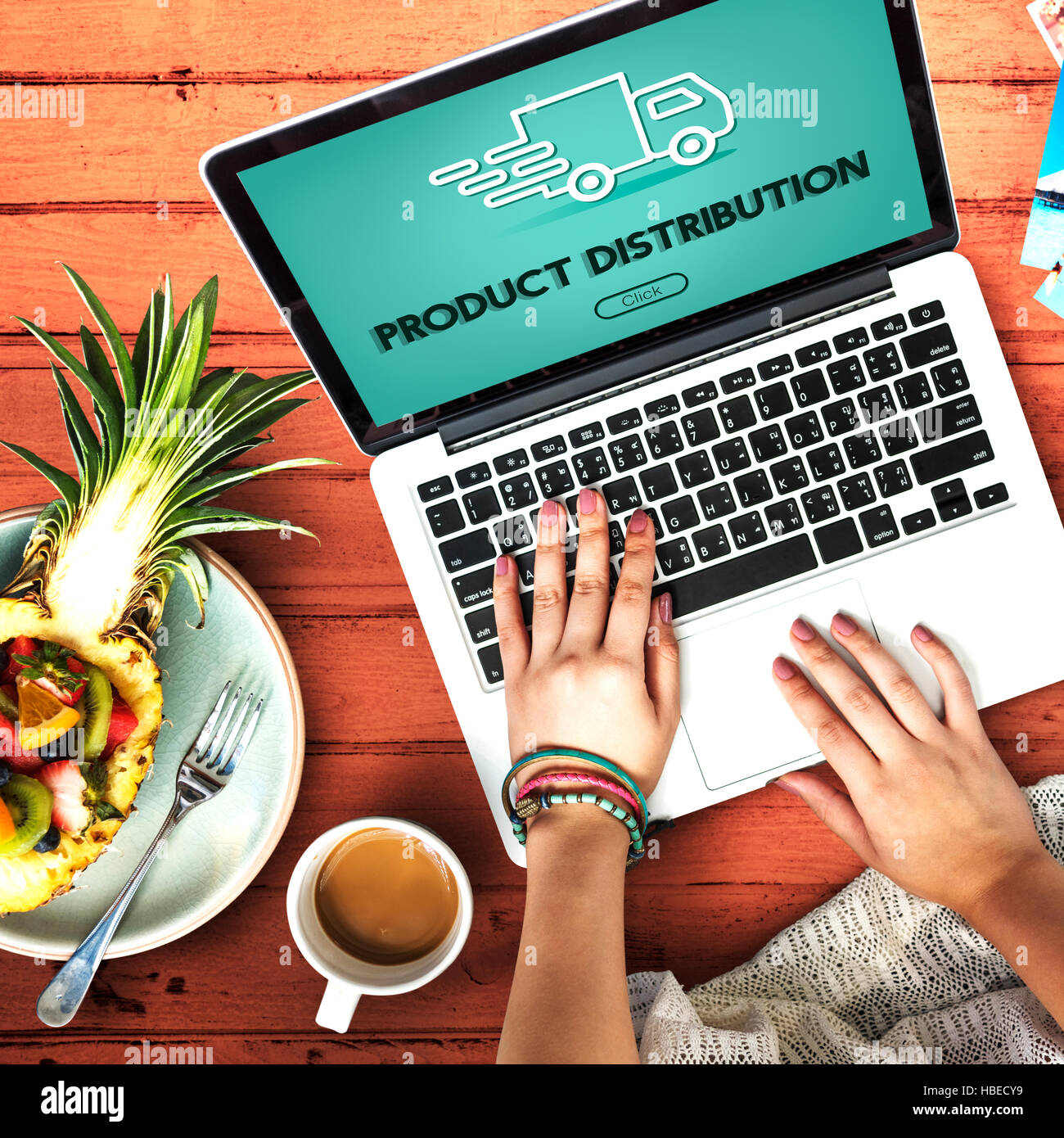 Expédition à l'exportation Importation Truck Concept Graphique Banque D'Images