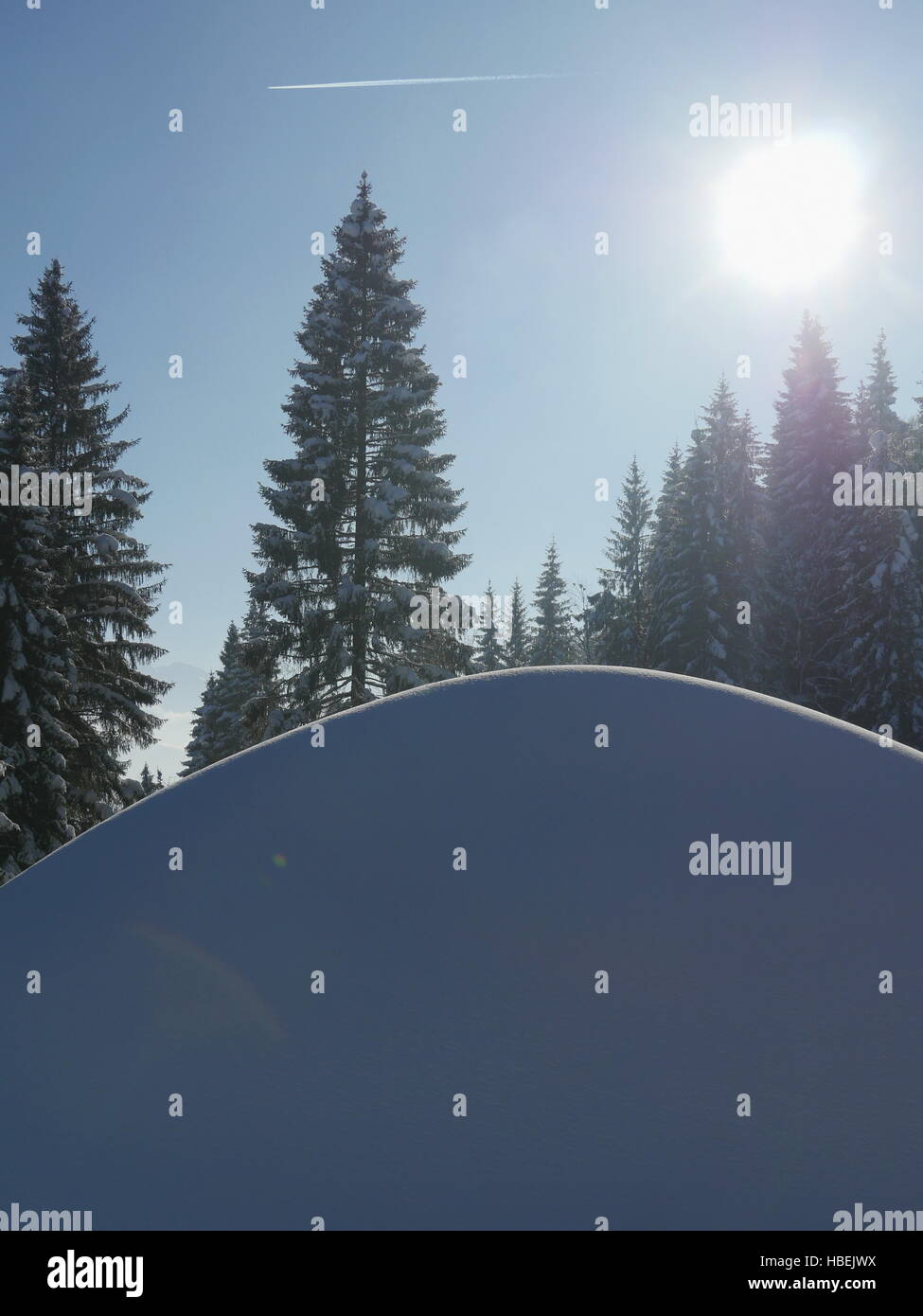 Close-up of snowdrift dans sunshine Banque D'Images