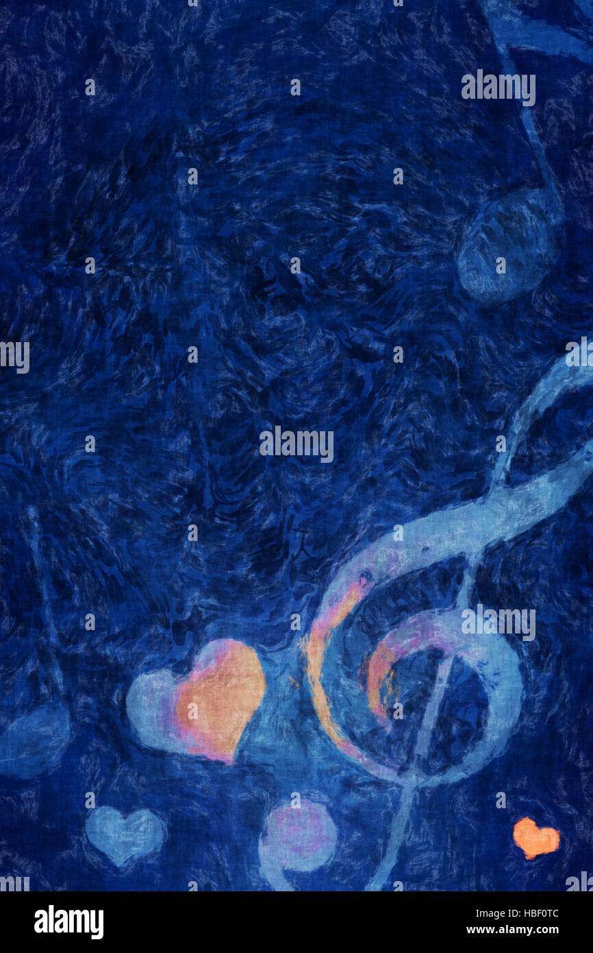 Les symboles musicaux background Banque D'Images