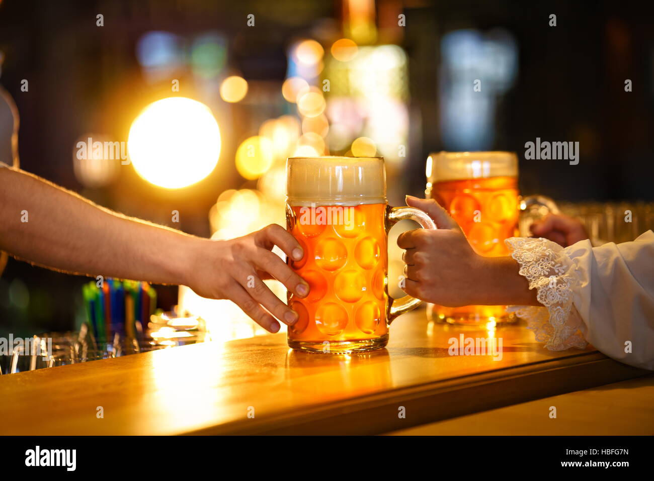 Chopes à bière Banque D'Images