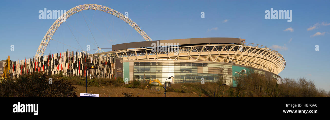 L'Europe, Royaume-Uni, Angleterre, Londres, stade de Wembley panorama Banque D'Images