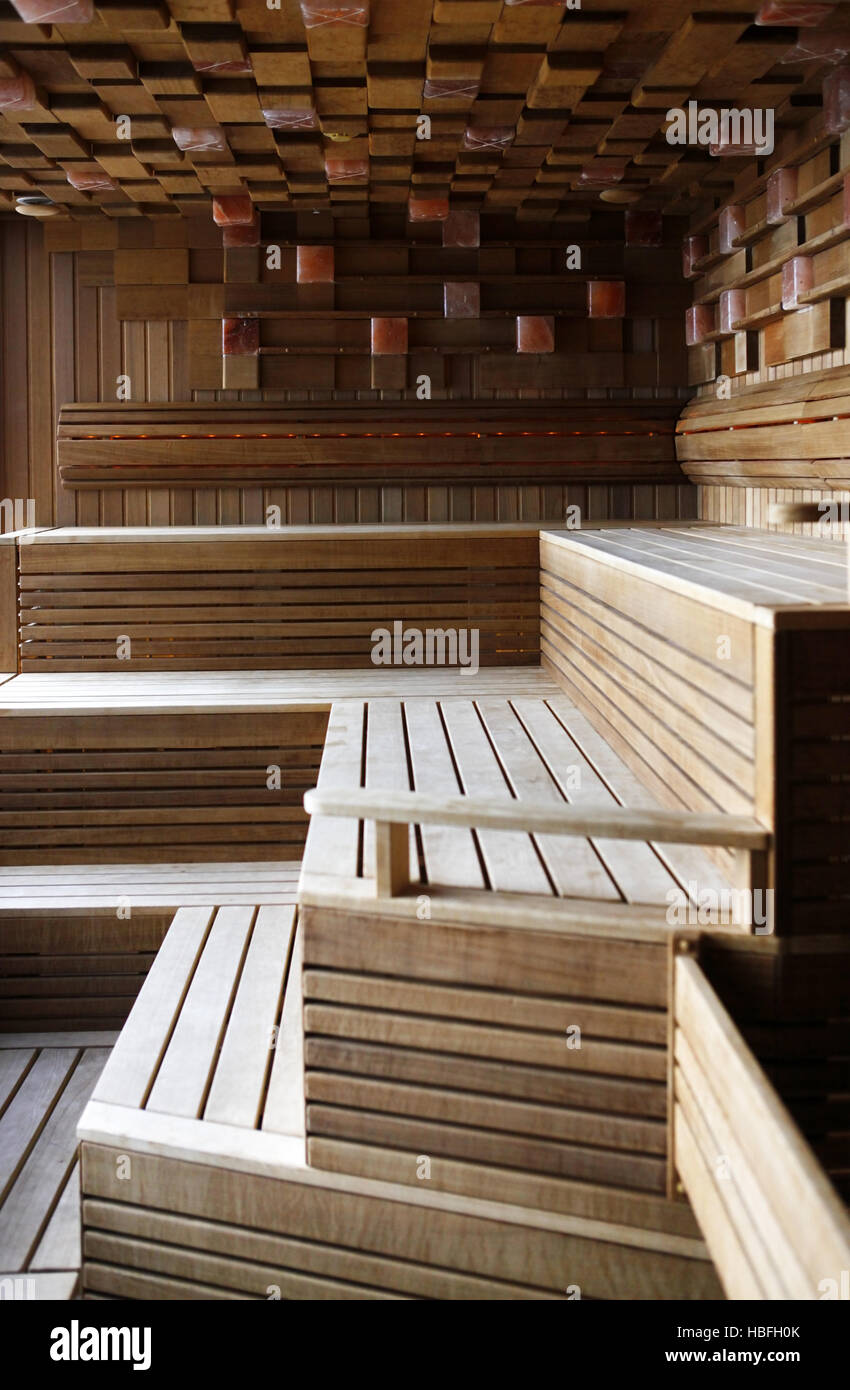 Sauna finlandais Banque D'Images