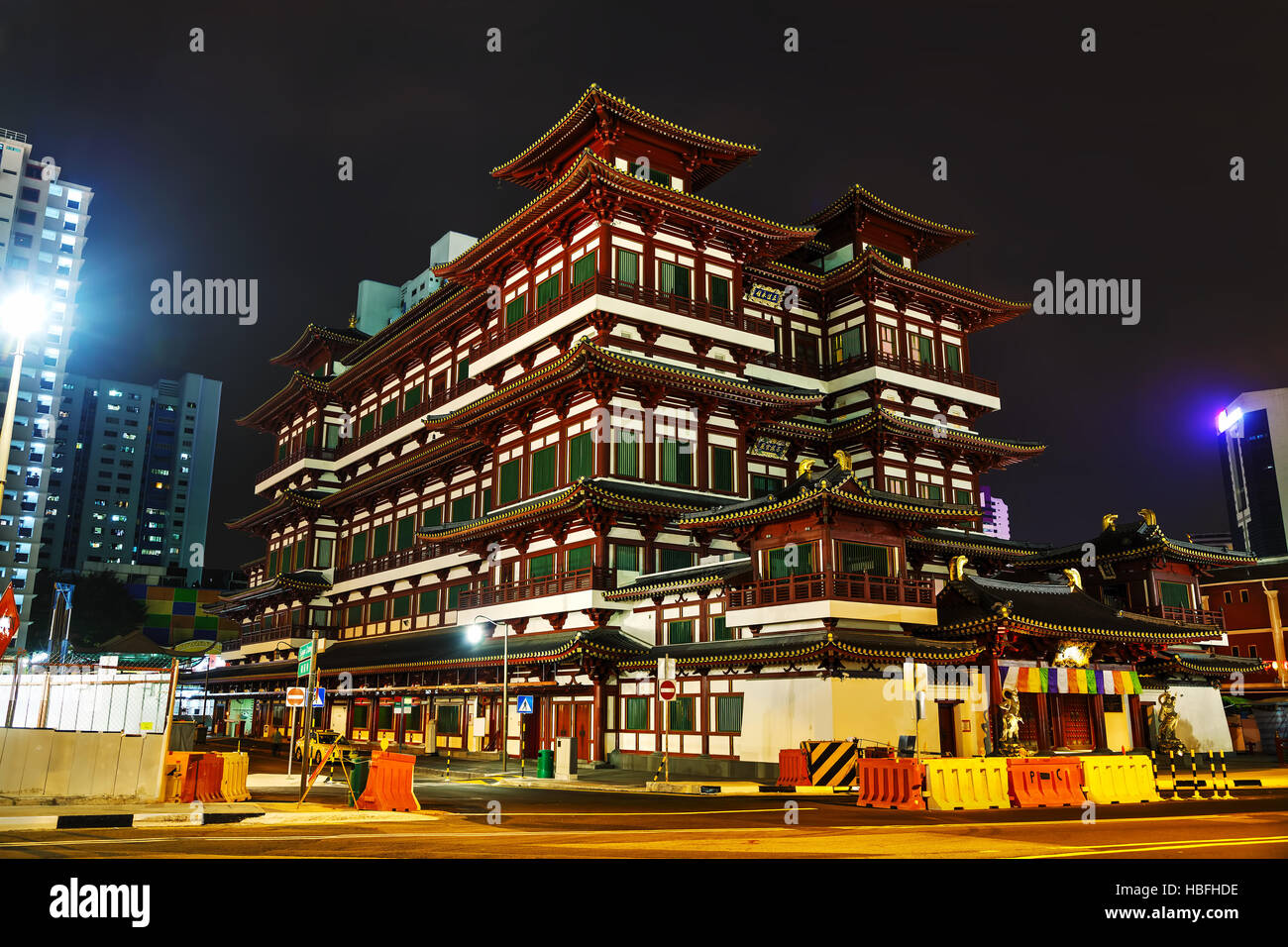 Buddha Tooth Relic temple à Singapour Banque D'Images