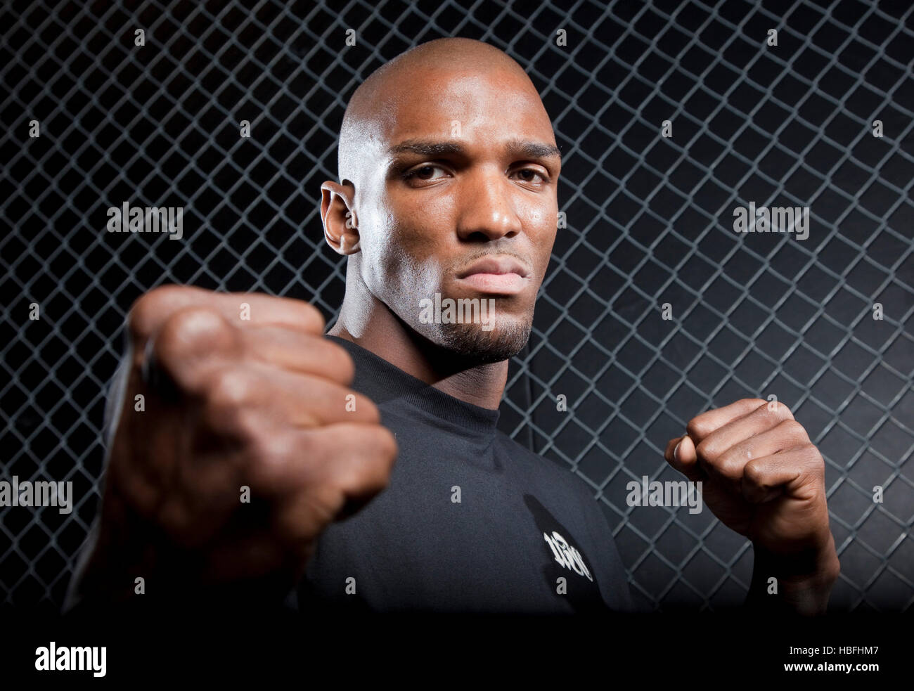 Un portrait de combat UFC Francis Carmont à Las Vegas, Nevada le mercredi 26 octobre, 2011. Photo par Francis Specker Banque D'Images