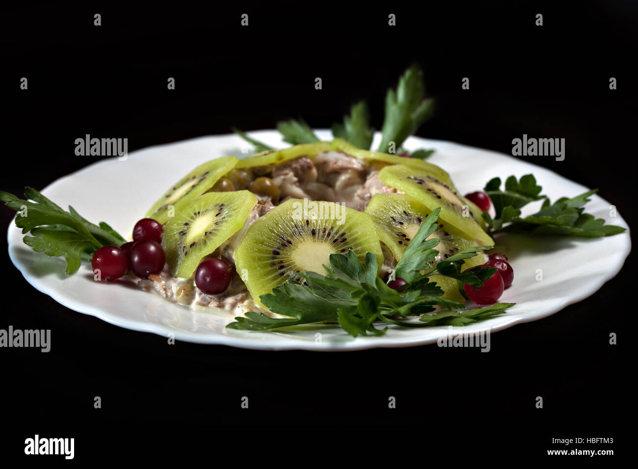 Image d'origine conçu une salade de viande Banque D'Images