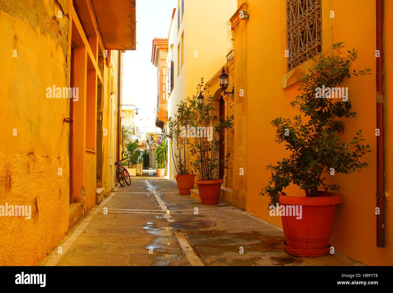 Matin dans Rethymnon Banque D'Images