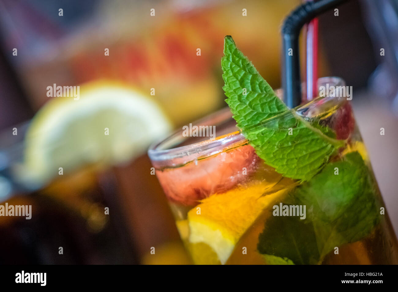 Pimms et cola Banque D'Images