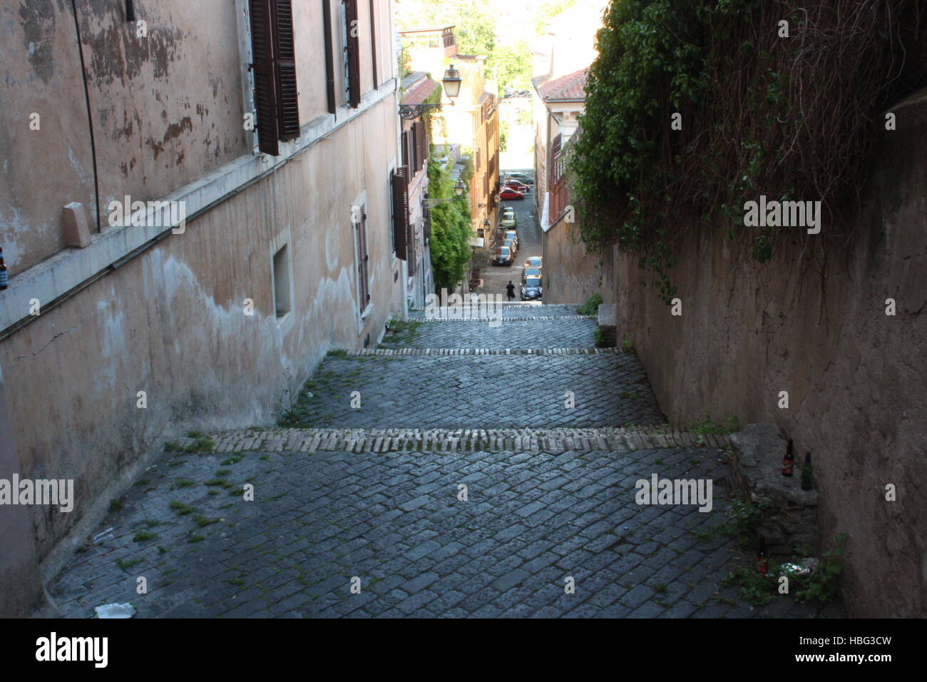 Rome, des escaliers à Gianicolo Banque D'Images