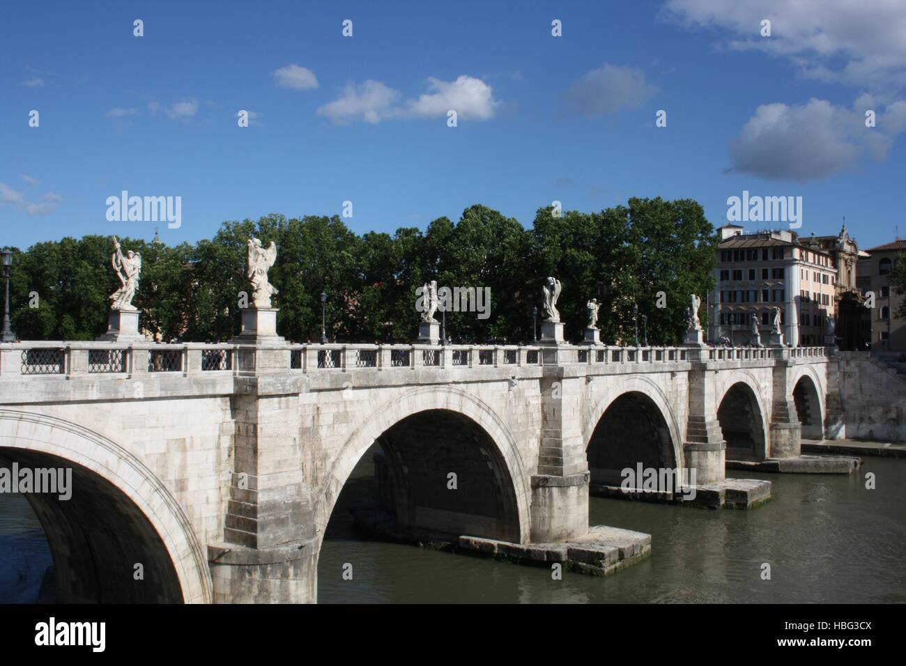 Rome, le Ponte Sant'Angelo Banque D'Images