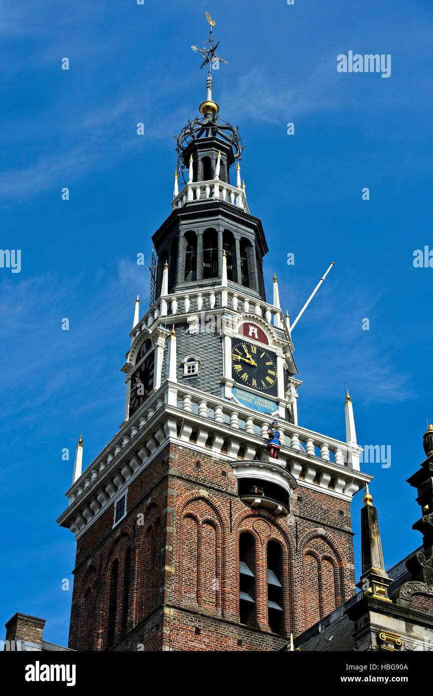 Waaggebouw, balance tower, Alkmaar, Pays-Bas Banque D'Images