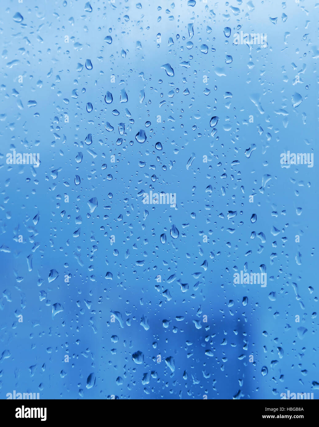 Gouttes d'eau sur le verre Banque D'Images