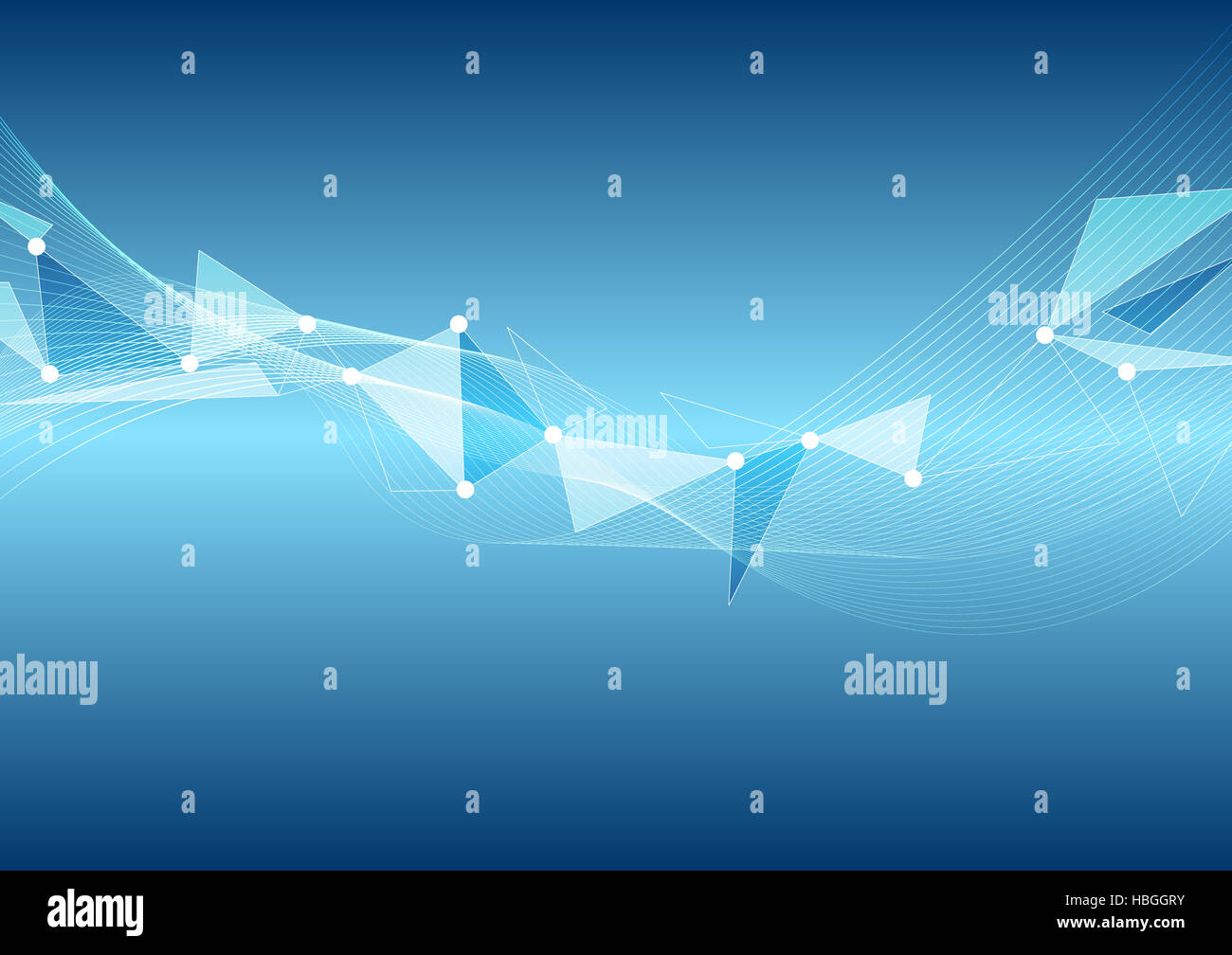 Abstract blue design poly basse ondulée Banque D'Images