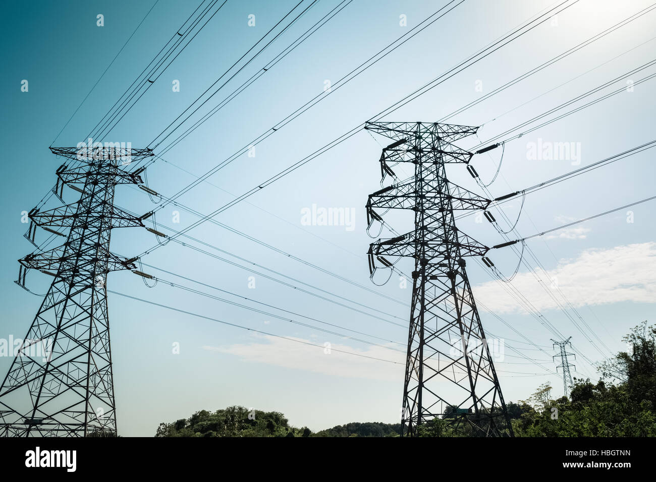 Tour de transmission à haute tension Banque D'Images