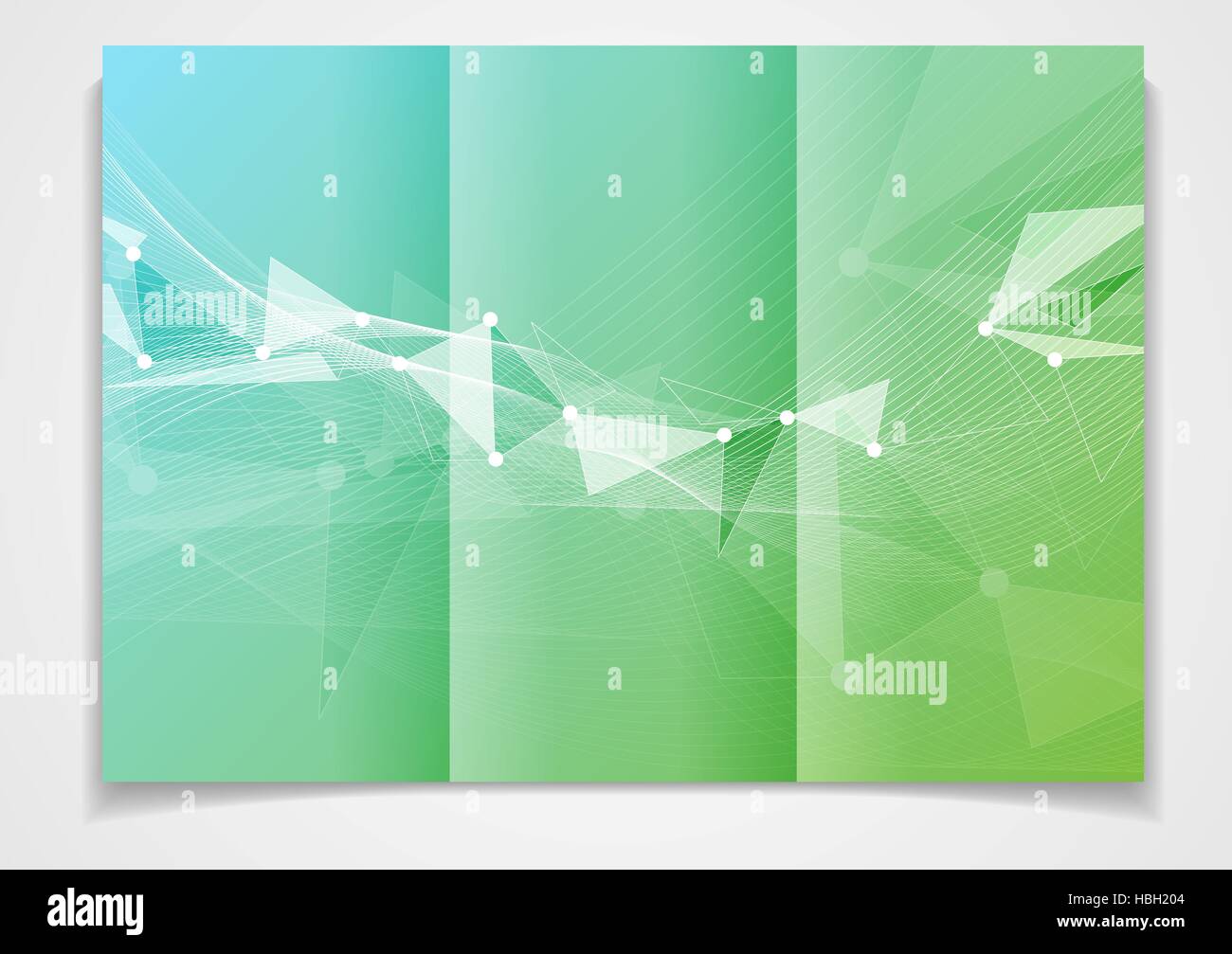 Brochure en trois volets du modèle de conception Banque D'Images