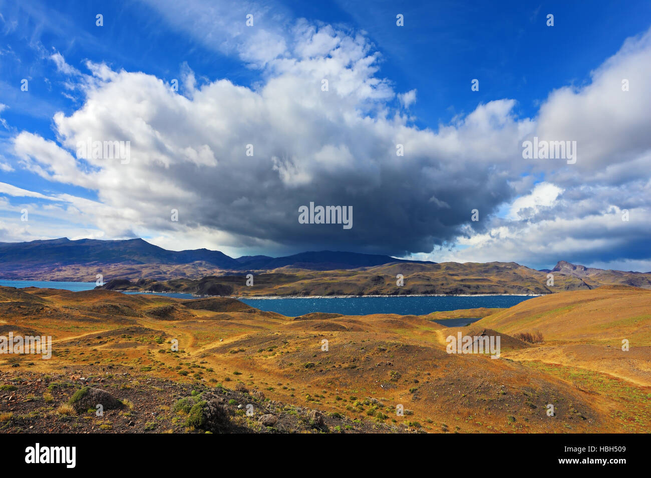 De forts vents dans la Patagonie Chilienne Banque D'Images