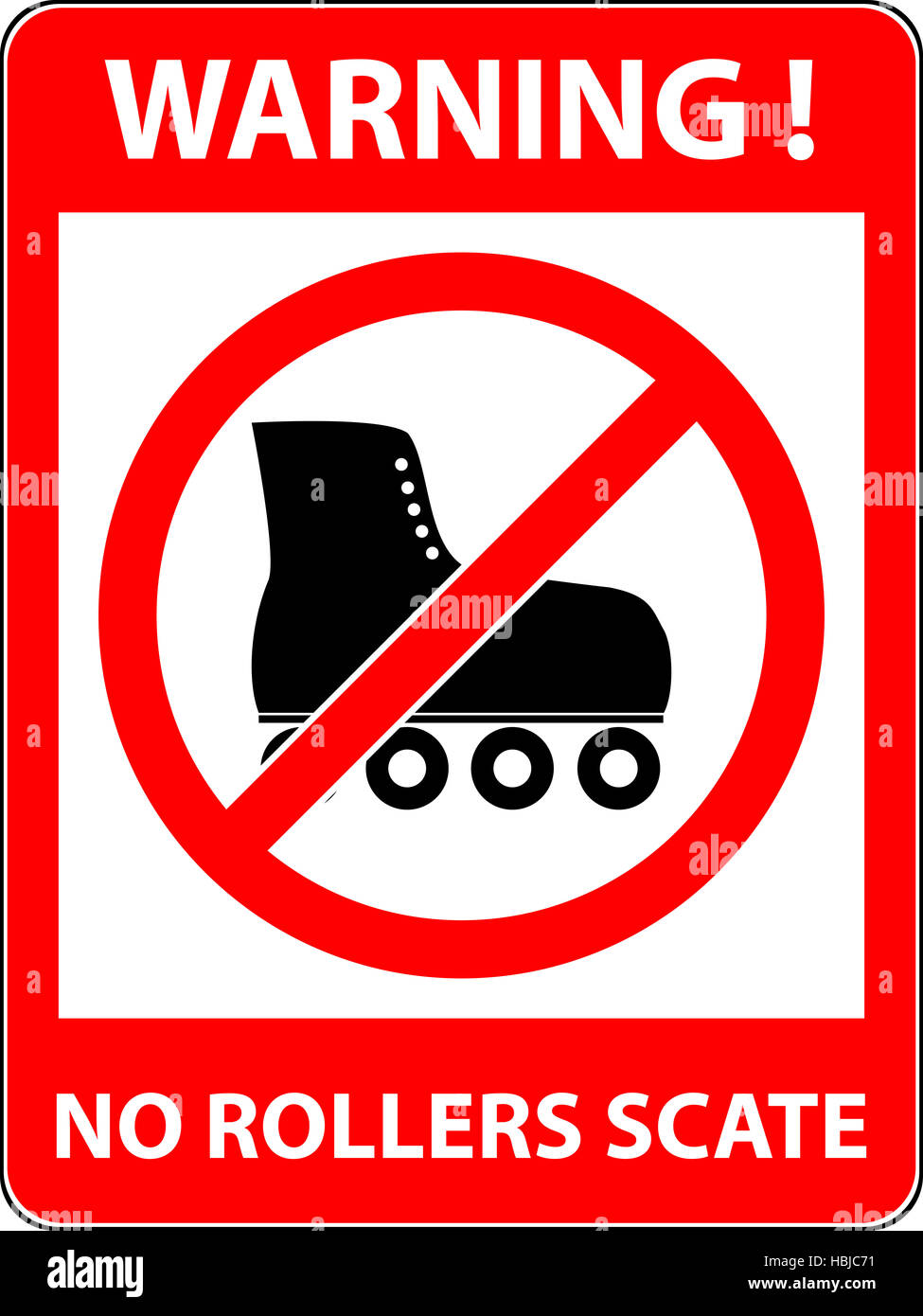 Pas de skate, rollerskate interdit symbole. Banque D'Images