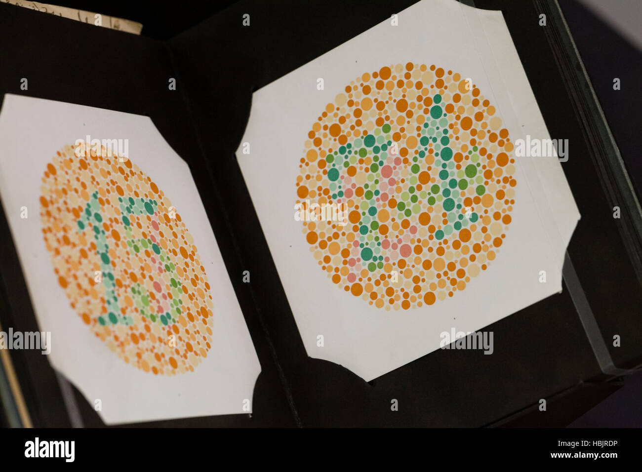 La perception des couleurs graphique de test d'Ishihara - USA Banque D'Images