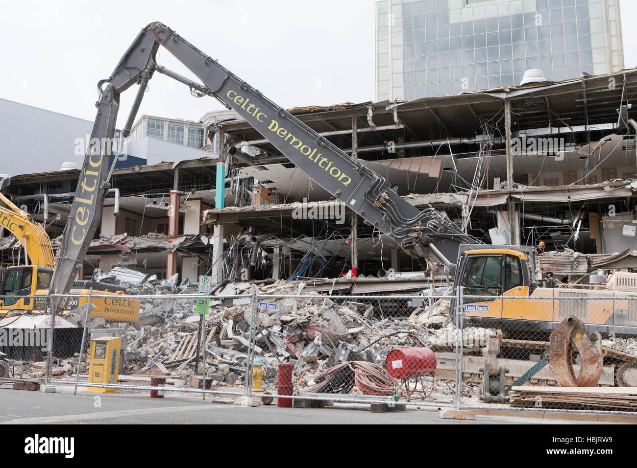 Site de démolition de bâtiments urbains - Arlington, Virginia, USA Banque D'Images