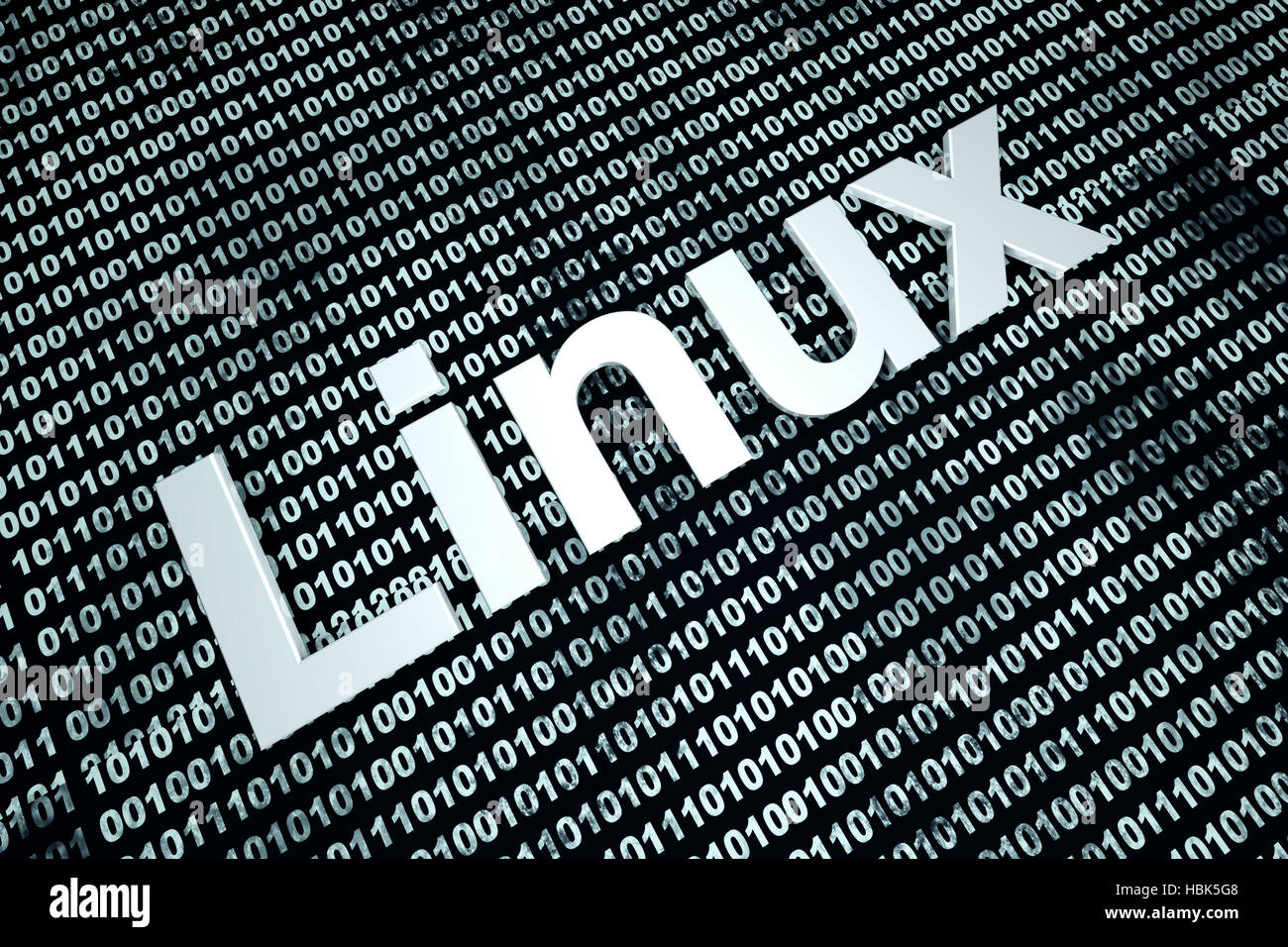 Code de Linux Banque D'Images