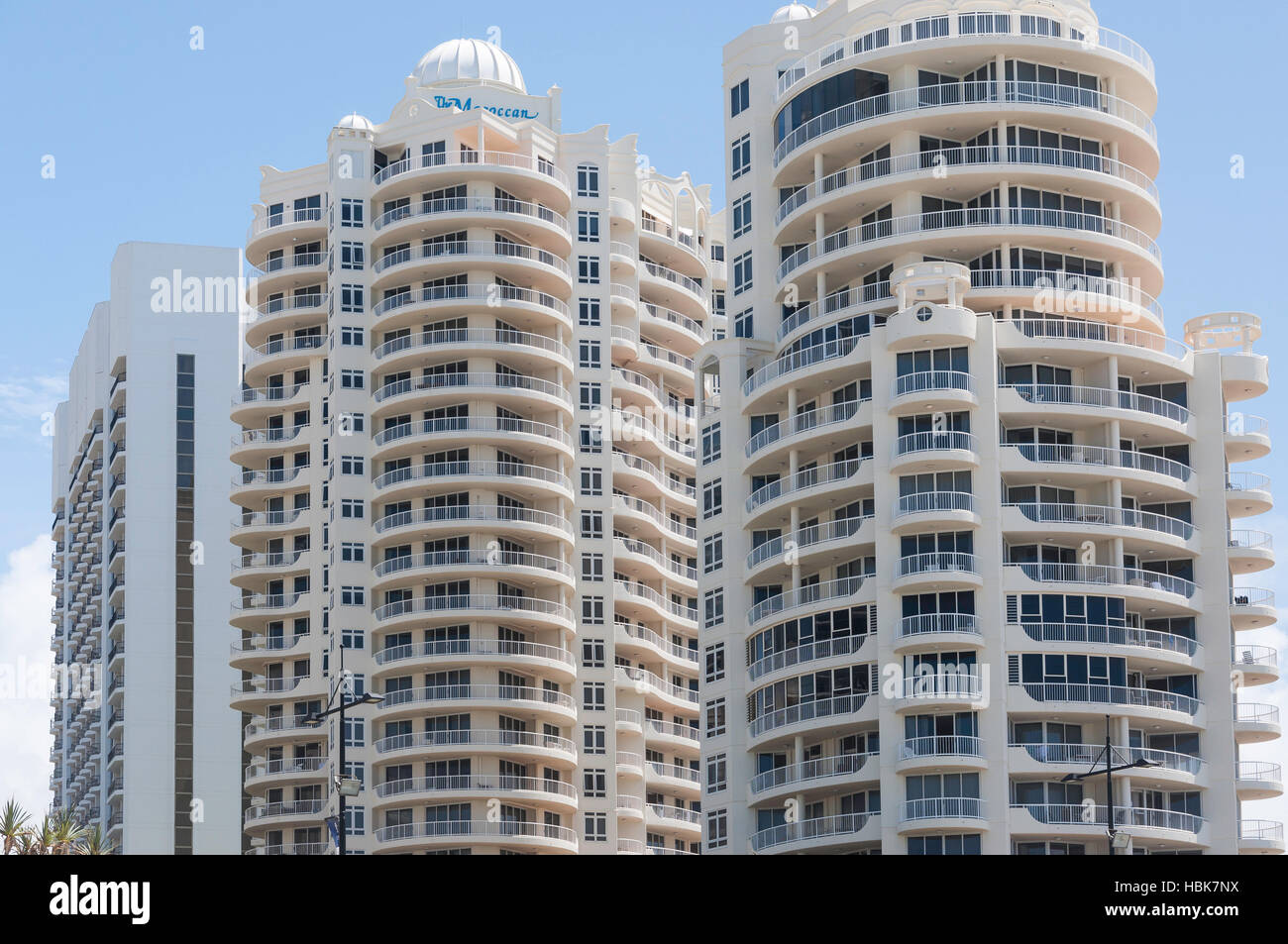 Le Resort marocain les immeubles à appartements, Surfers Paradise, ville de Gold Coast, Queensland, Australie Banque D'Images