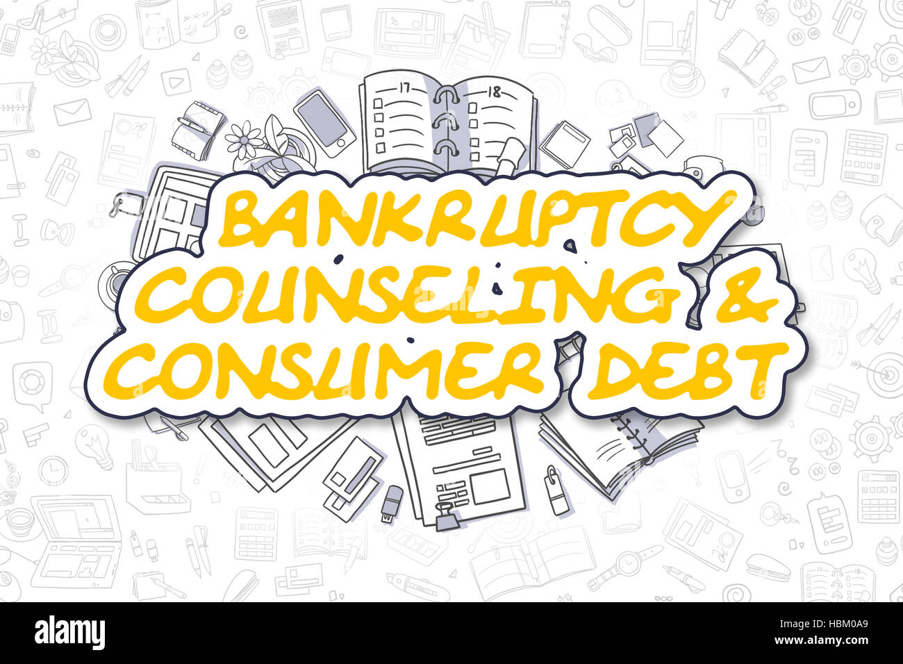 Le counseling et la faillite la dette du consommateur - Concept d'affaires. Banque D'Images