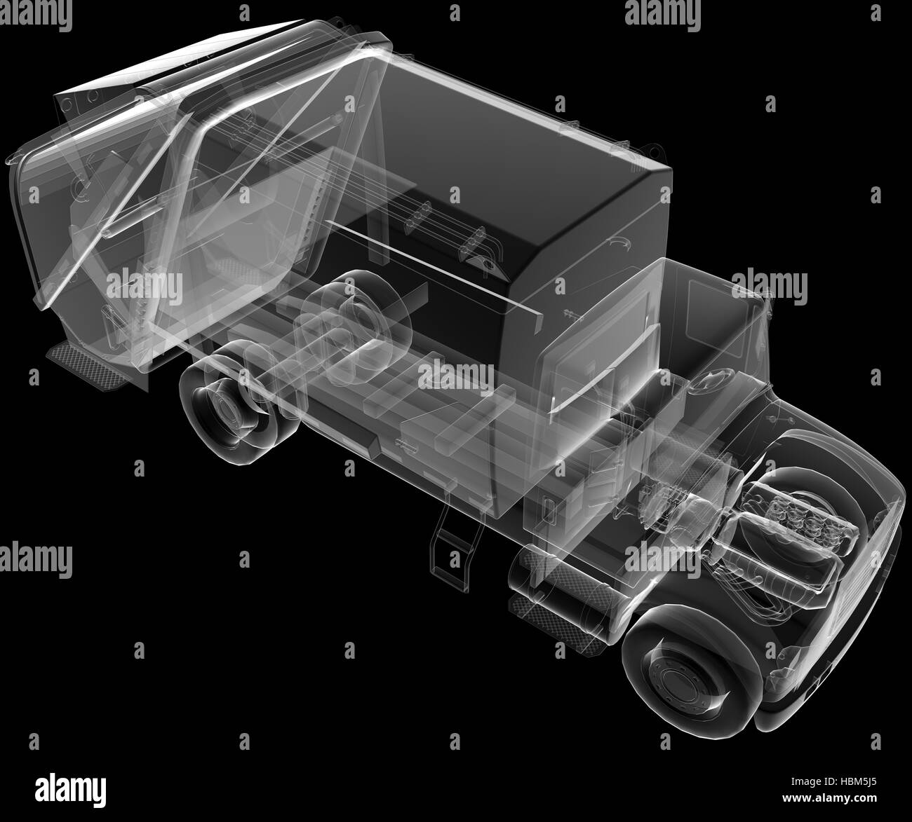 Nettoyer le chariot transparent isolé Banque D'Images