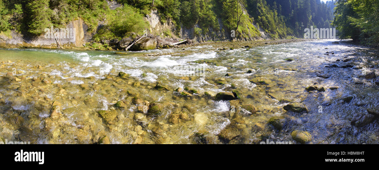 Rivière Ammer en Bavière en canyon naturel Banque D'Images