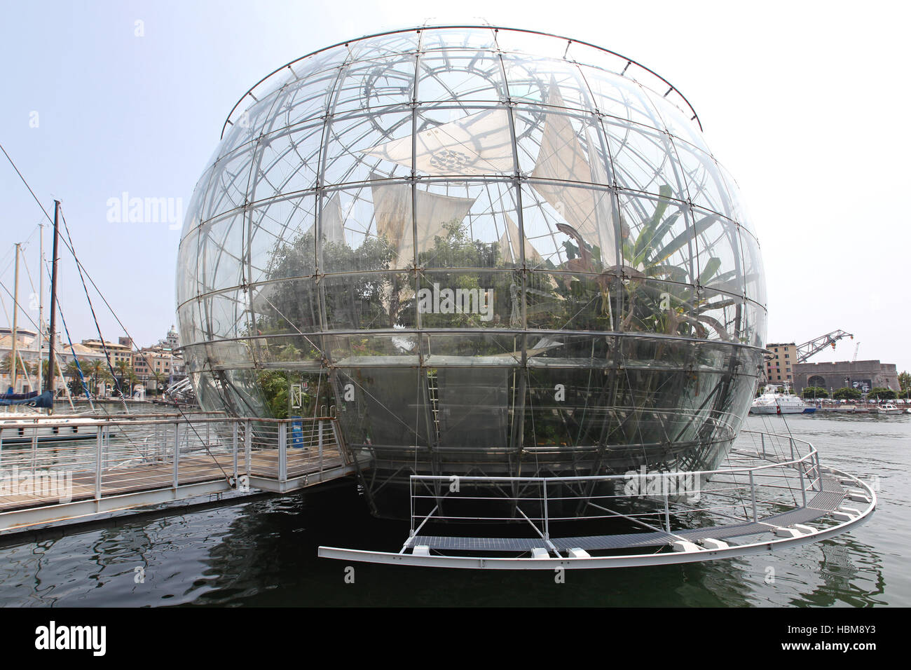 Globe biosphère Gênes Banque D'Images