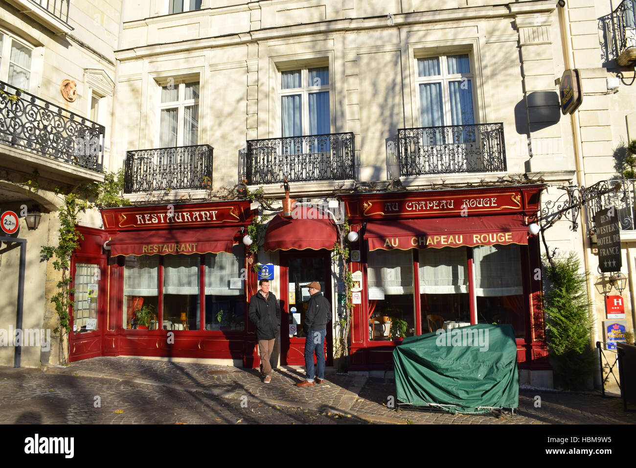 Restaurant Chinon, France Banque D'Images