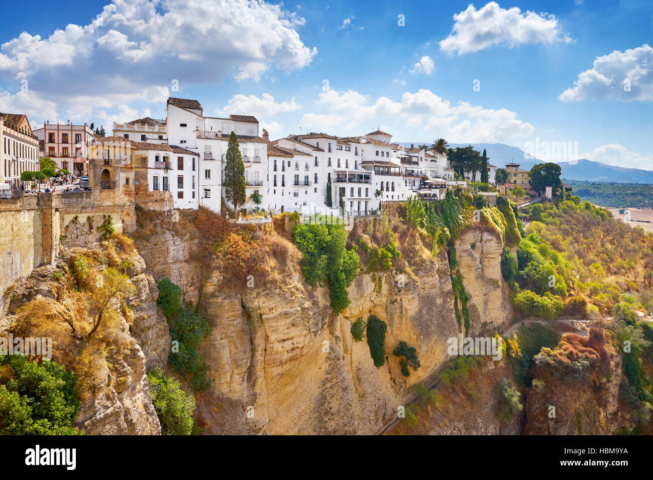 La Gorge El Tajo, Canyon, Ronda, Andalousie, Espagne Banque D'Images