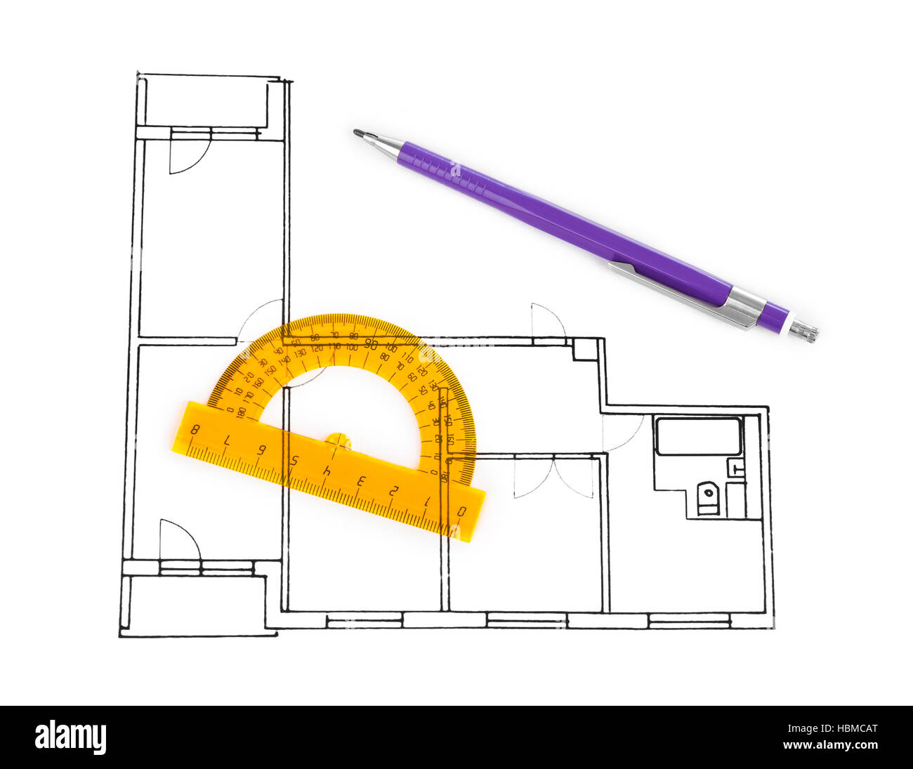 Plan de l’appartement Banque D'Images