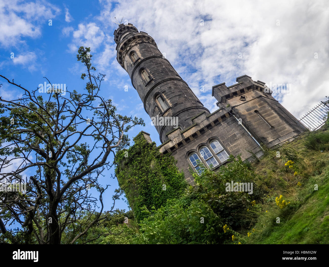 Le Monument Nelson à Calton Hill Banque D'Images
