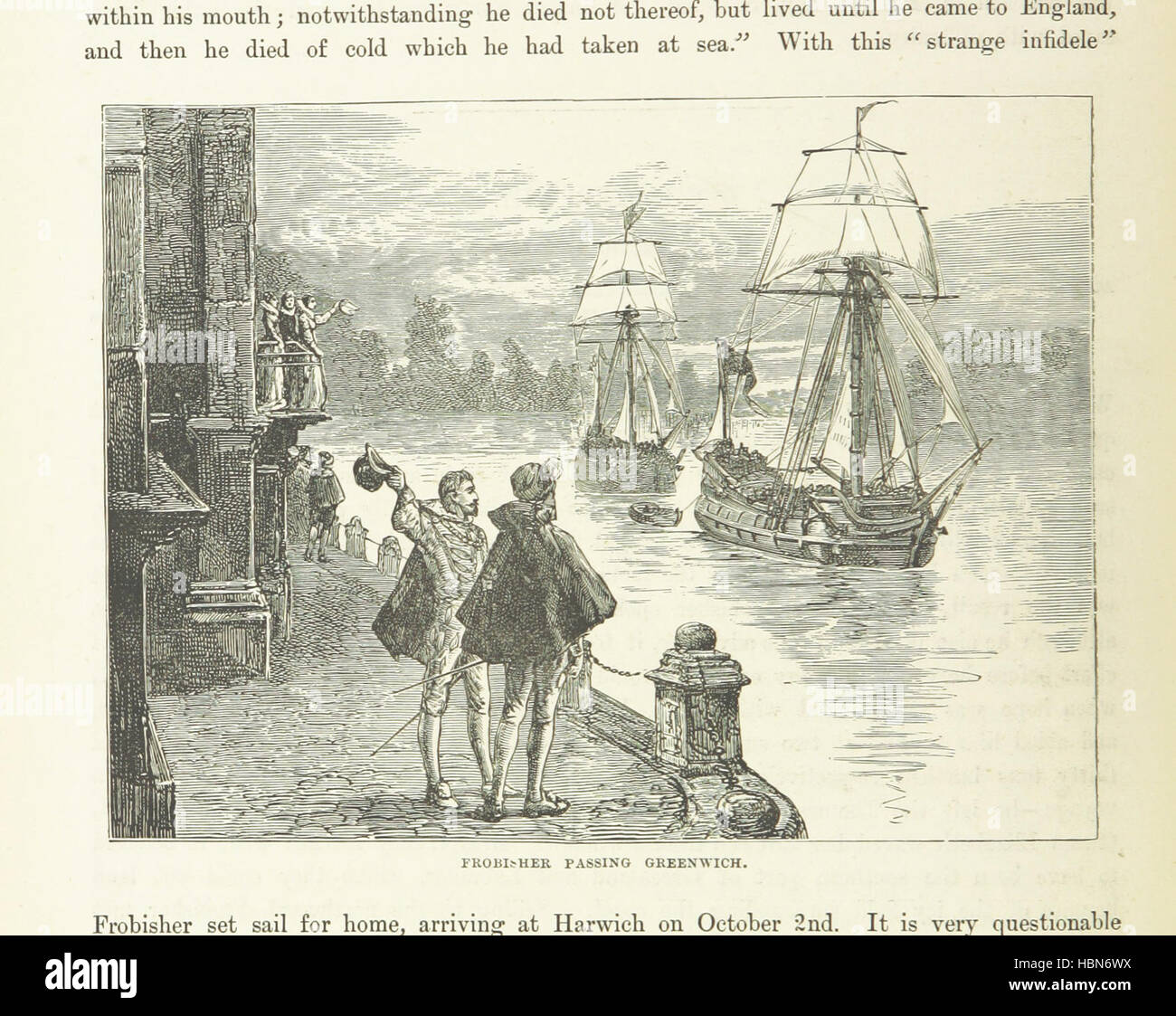 Image prise à partir de la page 144 de '[la Mer : son histoire en remuant de l'aventure, danger et d'héroïsme.]' image prise à partir de la page 144 de '[la mer en remuant sa Banque D'Images