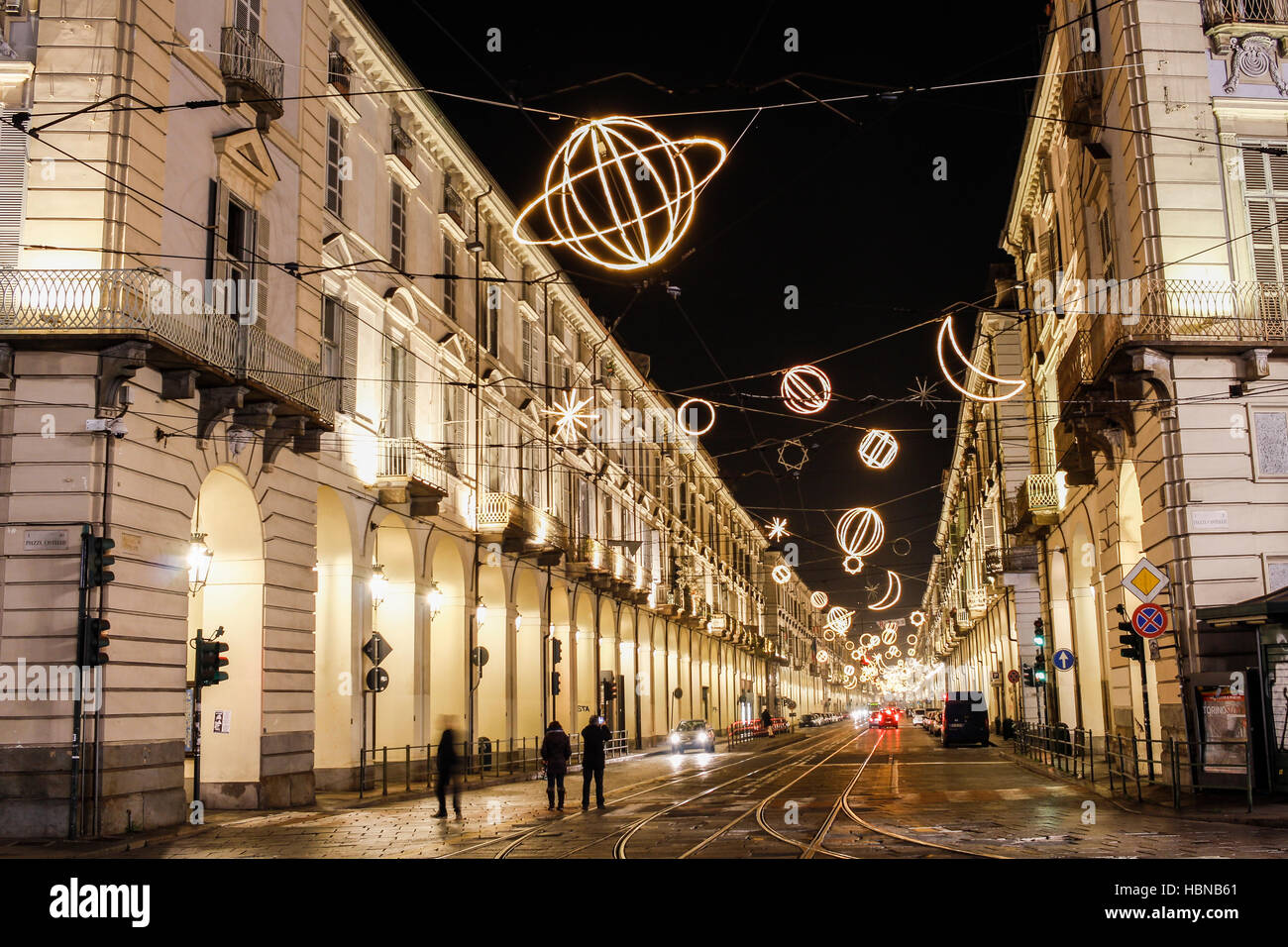 'Palomar' par Giulio Paolini. Torino. Luci d'artista. Banque D'Images